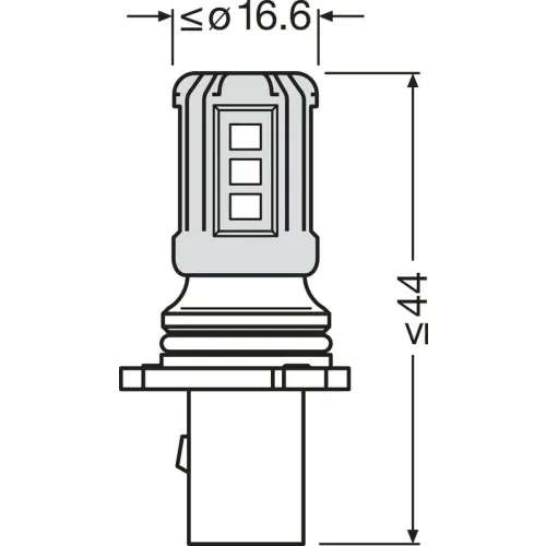 Izzó, Távfényszóró Sl P13W Fehér Led (Brak Ece) 1Szt. Blister (Eko) - ams-OSRAM (OSR828DWP-1BL)