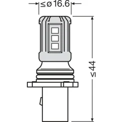Izzó, Távfényszóró Sl P13W Fehér Led (Brak Ece) 1Szt. Blister (Eko) - ams-OSRAM (OSR828DWP-1BL)