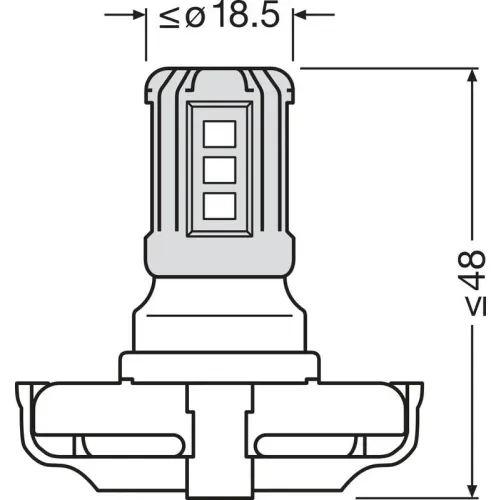 Izzó, Távfényszóró Sl Ps19W Fehér Karton (Brak Ece) 1Szt. Blister (Eko) - ams-OSRAM (OSR5201DWP-1BL)