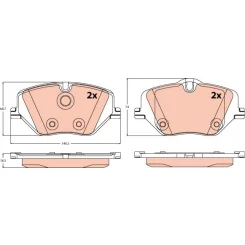 Fékbetétkészlet, Tárcsafék Bmw P. 2/5/X1 1,5-2,0 21- - TRW (GDB2608)