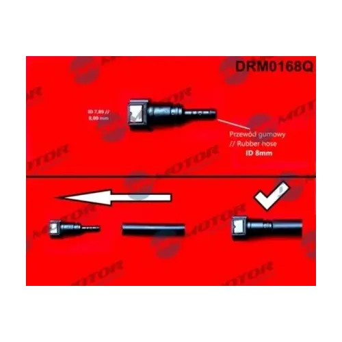 Csőkapcsoló, Üzemanyag-Vezeték - DRM (DRM0168Q)