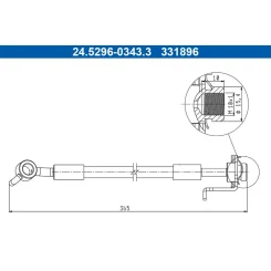 Fékcső Kia T. Ceed/Proceed/Xceed 1,0-1,6 18- Bal - ATE (24.5296-0343.3)