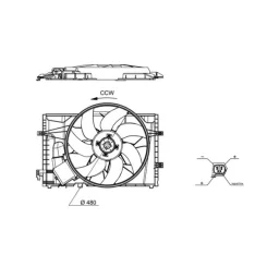 Ventilátor, Motorhűtés Mercedes-Benz C 220 - MAHLE (CFF729000S)