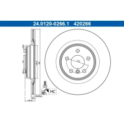 Féktárcsa Bmw T. 1/2/X2 2,0 18- - ATE (24.0120-0266.1)