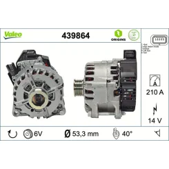 Rozrusznikoalternator Citroen: C4 2.0 Bluehdi 150, C4 2.0 Hdi, C4 Grand Picasso 2.0 Bluehdi 135,Ds: Ds 4 Crossback 2.0 Bluehdi - VALEO (VAL439864)